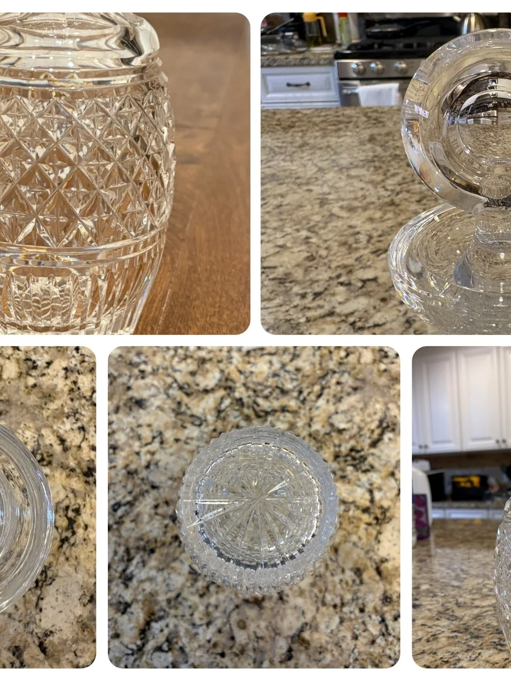 Waterford Clear Cut Crystal Decanter with Round Stopper